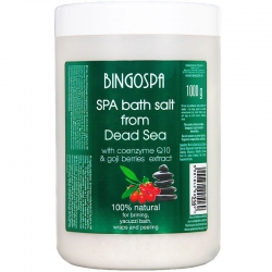 BINGOSPA Sól SPA z Morza Martwego - koenzym Q10 i ekstrakt z jagód Goji  1kg